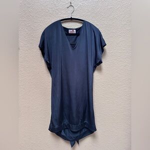 IDom Black Dolman Sleeve High Low Dress